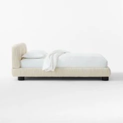 Cantar Ivory Velvet Upholstered Queen Bed 12 Cantar Ivory Velvet Upholstered Queen Bed -Cb2 Pop Shop CantarIvoryVelvetQBedSDSSS23