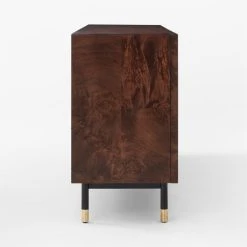 Carbon Brown Burl Wood Media Console -Cb2 Pop Shop CarbonBnBrlWdMdCredenzaSDSSF22