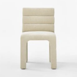 Castell Cream Channel Tufted Dining Chair -Cb2 Pop Shop CastellTftdDiningChrSsmSOSSF22