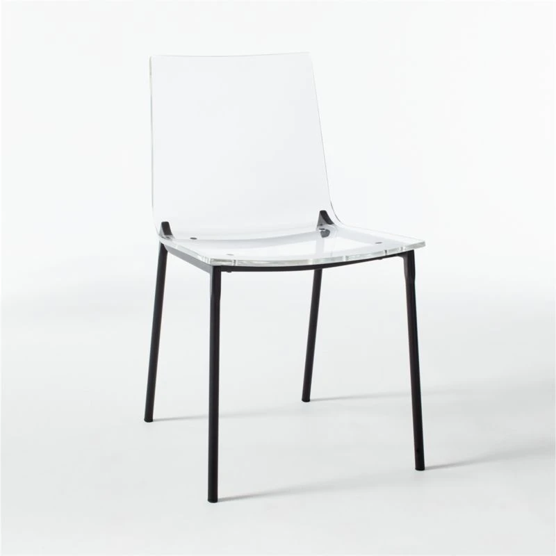 Chiaro Clear Chair Black Set Of 4 6 Chiaro Clear Chair Black Set Of 4 - Image 4