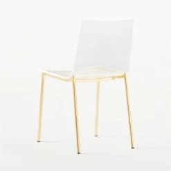 Chiaro Clear Chair Gold Set Of 4 13 Chiaro Clear Chair Gold Set Of 4 -Cb2 Pop Shop ChiaroChairGold3QBSSS21 1