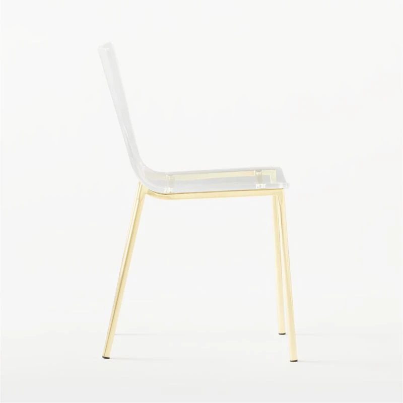 Chiaro Clear Chair Gold Set Of 4 8 Chiaro Clear Chair Gold Set Of 4 - Image 6