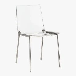 Chiaro Clear Chair Nickel -Cb2 Pop Shop ChiaroChairNickel3QF19