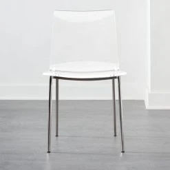 Chiaro Clear Chair Nickel Set Of 4