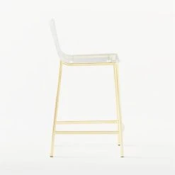 Chiaro Clear Counter Stool Gold Set Of 2 -Cb2 Pop Shop ChiaroClrCntrStl24inGoldSDSSS21