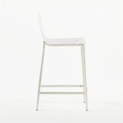 Chiaro Clear Counter Stool Nickel -Cb2 Pop Shop ChiaroClrCntrStl24inNcklSDSSS21