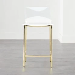 Chiaro Clear Counter Stool Gold Set Of 2