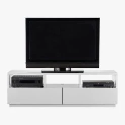 Chill High-Gloss White Media Console 60'' -Cb2 Pop Shop ChillMediaConsoleAV1F10