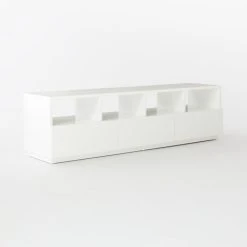 Chill High-Gloss White Media Console 80'' 14 Chill High-Gloss White Media Console 80'' -Cb2 Pop Shop ChillMediaConsoleLarge3QSSS21