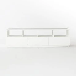 Chill High-Gloss White Media Console 80'' 13 Chill High-Gloss White Media Console 80'' -Cb2 Pop Shop ChillMediaConsoleLargeSOSSS21