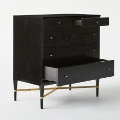 Connoisseur 5-Drawer Black Oak Wood Dresser Model 1003 -Cb2 Pop Shop ConnoisseurDresser3QAVSSS21