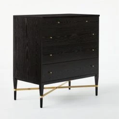 Connoisseur 5-Drawer Black Oak Wood Dresser Model 1003 -Cb2 Pop Shop ConnoisseurDresser3QSSS21