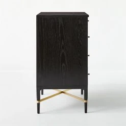 Connoisseur 5-Drawer Black Oak Wood Dresser Model 1003 -Cb2 Pop Shop ConnoisseurDresserSDSSS21