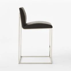 Coop Black Leather Counter Stool Set Of 2 -Cb2 Pop Shop CoopBkLthrCounterStoolSDSSF22