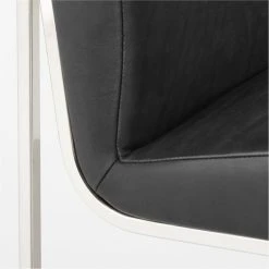 Coop Black Leather Dining Chair -Cb2 Pop Shop CoopBkLthrDiningChairAVSSF22