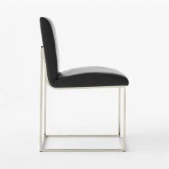 Coop Black Leather Dining Chair -Cb2 Pop Shop CoopBkLthrDiningChairSDSSF22