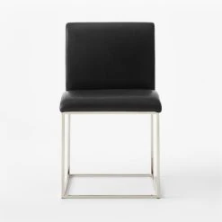 Coop Black Leather Dining Chair -Cb2 Pop Shop CoopBkLthrDiningChairSOSSF22