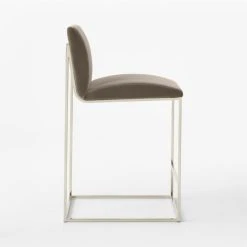 Coop Metal And Mushroom Velvet Counter Stool -Cb2 Pop Shop CoopMshrmVlvtCntrStoolSDSSF22