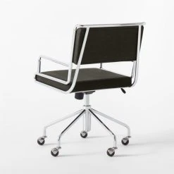 Court Black Vegan Leather Office Chair 14 Court Black Vegan Leather Office Chair -Cb2 Pop Shop CourtBlackOfficeChair3QBSSS22