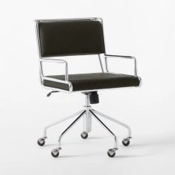 Court Black Vegan Leather Office Chair 12 Court Black Vegan Leather Office Chair -Cb2 Pop Shop CourtBlackOfficeChair3QSSS22