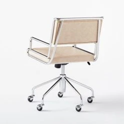 Court Pearl Vegan Leather Office Chair -Cb2 Pop Shop CourtOfficeChair3QBSSS21