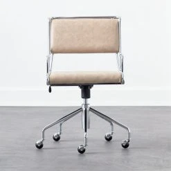 Court Pearl Vegan Leather Office Chair