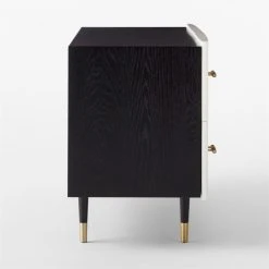 Crimped 4-Drawer White Oak Wood Dresser -Cb2 Pop Shop CrimpedWhiteLowDresserSDSSF21