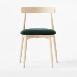 Crown Blue/Green Velvet And Wood Dining Chair -Cb2 Pop Shop CrownWoodNVelvetChairSOSSF22