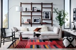 Walnut Modular Triple Shelf 88" 18 Walnut Modular Triple Shelf 88" -Cb2 Pop Shop Decker2PieceSectionalJL19