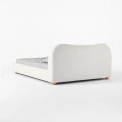 Diana White Boucle Queen Bed -Cb2 Pop Shop DianaQueenBed3QBSSS21