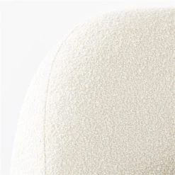 Diana White Boucle Queen Bed -Cb2 Pop Shop DianaQueenBedAVSSS21