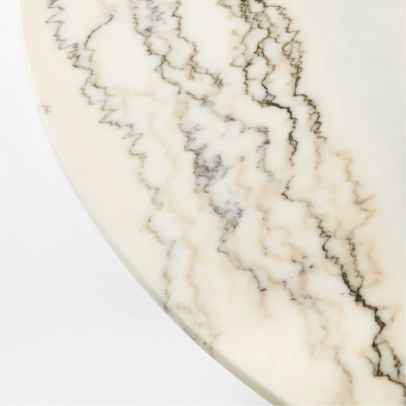 Divo Round White Mable Dining Table 5 Divo Round White Mable Dining Table - Image 3