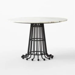Divo Round White Mable Dining Table 8 Divo Round White Mable Dining Table -Cb2 Pop Shop DivoMarbleTableSOSSS23