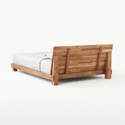 Dondra Teak Wood Queen Bed -Cb2 Pop Shop DondraQueenBed3QBSSS21