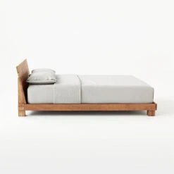 Dondra Teak Wood Queen Bed -Cb2 Pop Shop DondraQueenBedSDSSS21