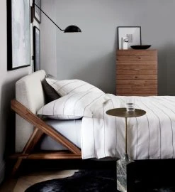 Linear Tall 4-Drawer Wood Dresser -Cb2 Pop Shop DrommenAcaciaWoodQueenBedAG19