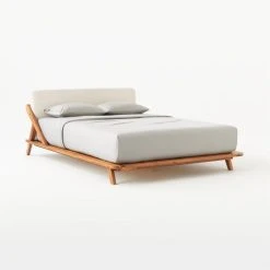 Drommen Acacia Wood Platform Queen Bed -Cb2 Pop Shop DrommenQueenBed3QSSS21