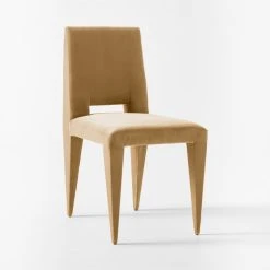 Editor Camel Upholstered Dining Chair -Cb2 Pop Shop EditorFlUphtrdCmlDngChr3QSSS22 1