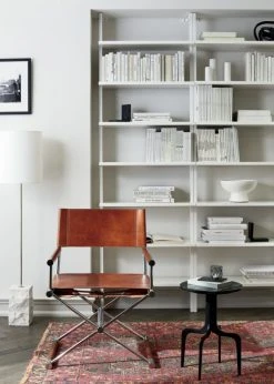 Stairway White Wall-Mounted Bookcase - 96" Height -Cb2 Pop Shop EmbassyDirectorsChairJN20