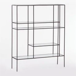 Euclidean Black Metal Etagere 11 Euclidean Black Metal Etagere -Cb2 Pop Shop EuclideanBlackEtagere3QSSS21