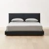 Façade Shadow Velvet Queen Bed -Cb2 Pop Shop FacadeShdwVelvetQBedSHF22
