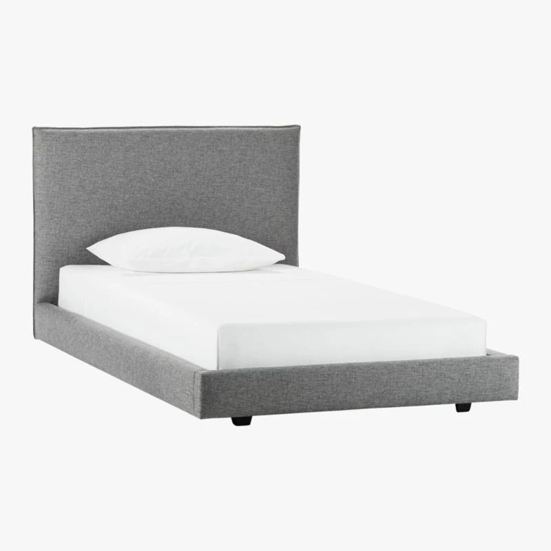 Facade Grey Tweed Twin Bed 4 Facade Grey Tweed Twin Bed - Image 2