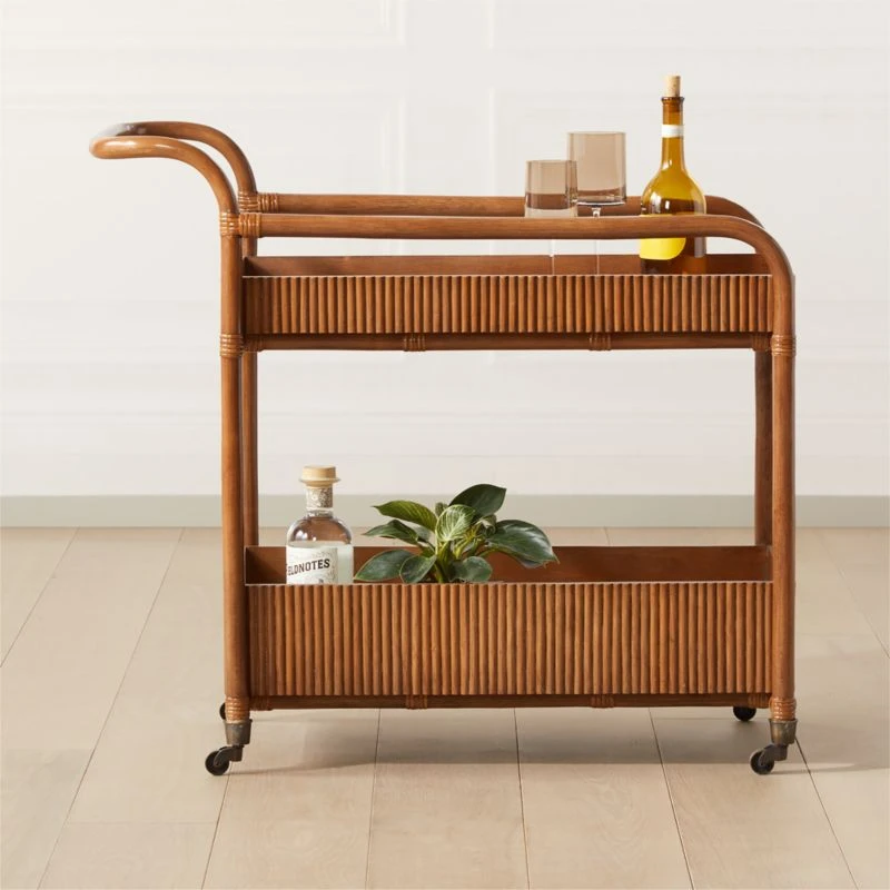 Feliz Rattan Bar Cart 4 Feliz Rattan Bar Cart - Image 2