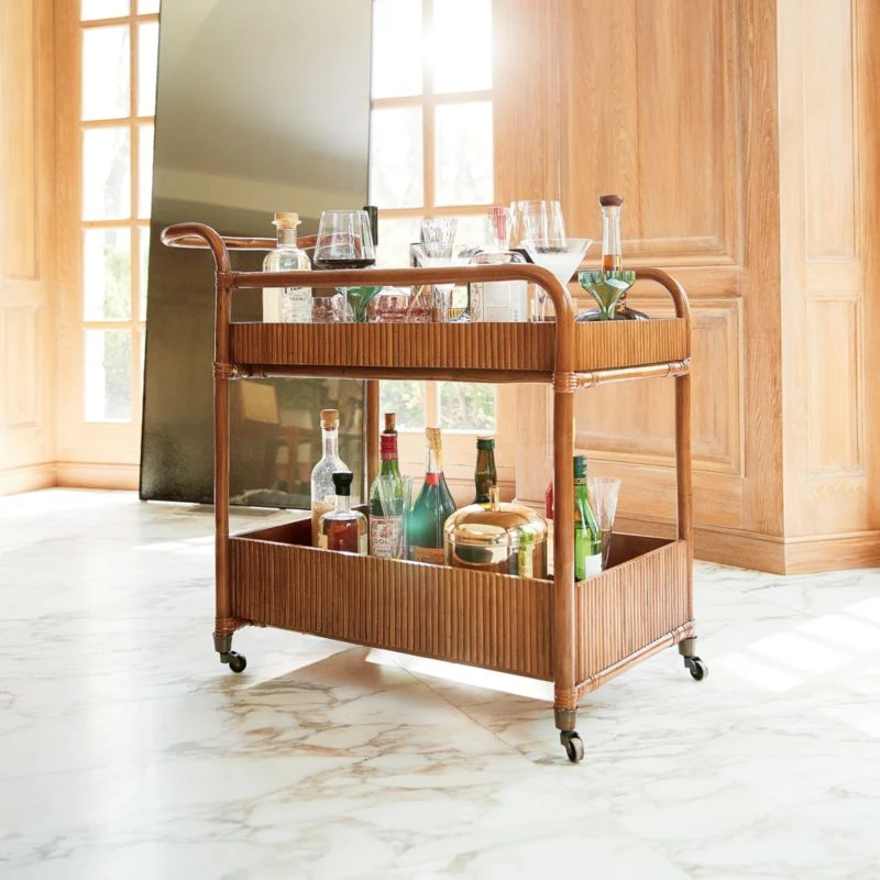 Feliz Rattan Bar Cart 5 Feliz Rattan Bar Cart - Image 3