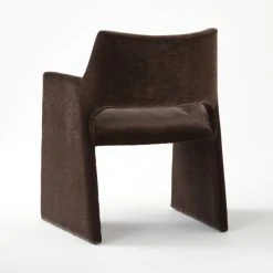 Foley Mink Velvet Dining Armchair -Cb2 Pop Shop FoleyVlvtMinkDnngChair3QBSSF20
