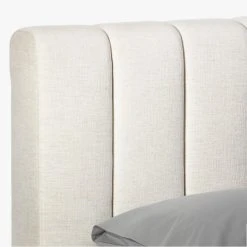 Forte Channeled White Queen Bed -Cb2 Pop Shop ForteWhiteBedQueenAVF19