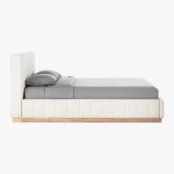 Forte Channeled White Queen Bed -Cb2 Pop Shop ForteWhiteBedQueenSDF19
