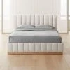 Forte Channeled White Queen Bed -Cb2 Pop Shop ForteWhiteBedQueenSHF19 1x1