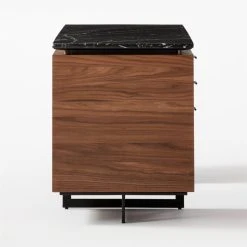 Fullerton 6-Drawer Walnut Wood Desk With Black Marble Top 13 Fullerton 6-Drawer Walnut Wood Desk With Black Marble Top -Cb2 Pop Shop FullertonModBkDkW2WltDrwSDF20