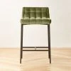 Gabe Pesto Tufted Low-Back Counter Stool Set Of 2 1 Gabe Pesto Tufted Low-Back Counter Stool Set Of 2 -Cb2 Pop Shop GabeTftdCounterStlPestoSHF22 1